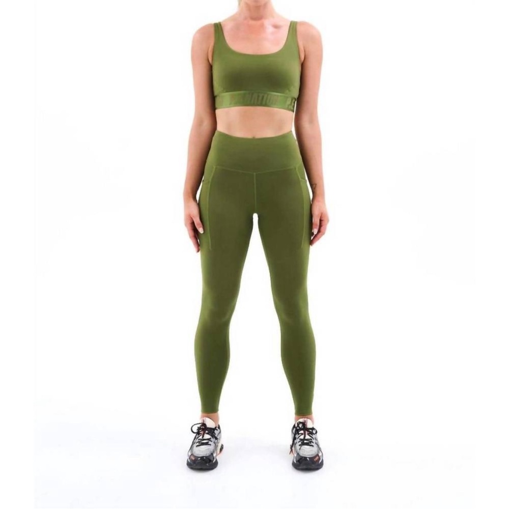 P.E Nation Recalibrate Leggings in Pesto Green Size XS Athletic Yoga Running NEW